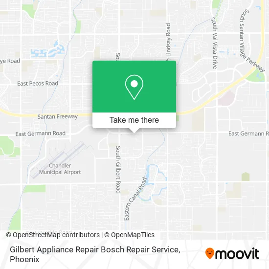 Gilbert Appliance Repair Bosch Repair Service map