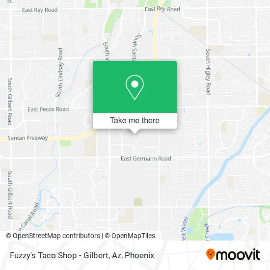 Fuzzy's Taco Shop - Gilbert, Az map