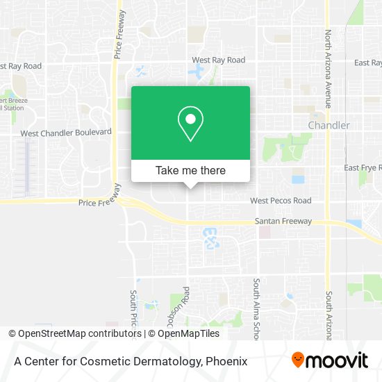 A Center for Cosmetic Dermatology map