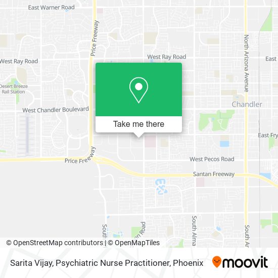 Mapa de Sarita Vijay, Psychiatric Nurse Practitioner