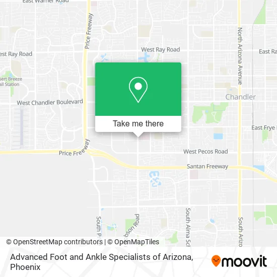 Advanced Foot and Ankle Specialists of Arizona map