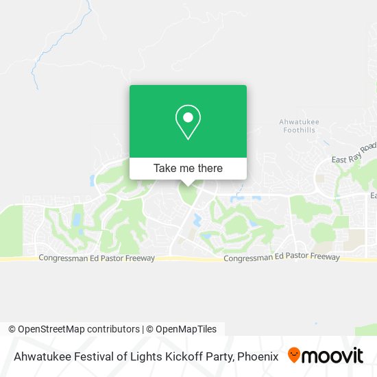 Ahwatukee Festival of Lights Kickoff Party map