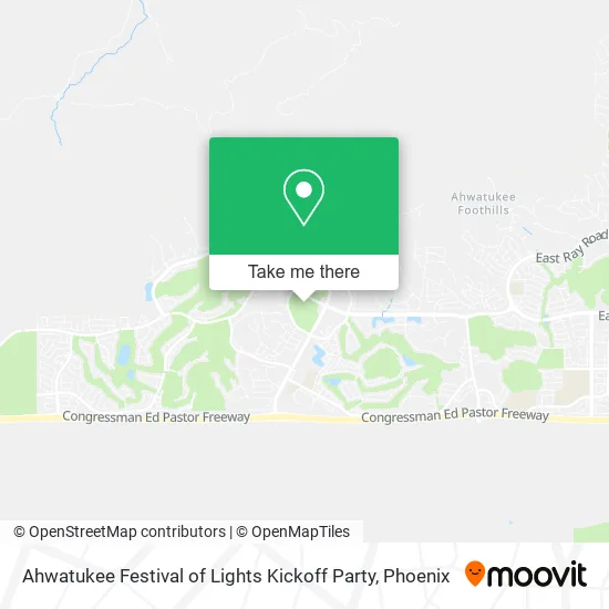 Ahwatukee Festival of Lights Kickoff Party map