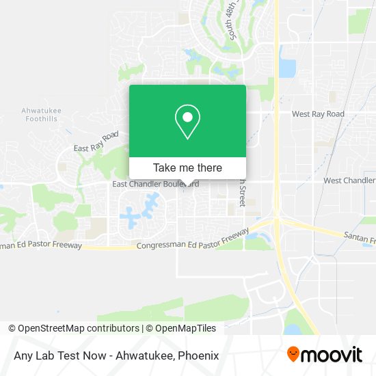 Any Lab Test Now - Ahwatukee map