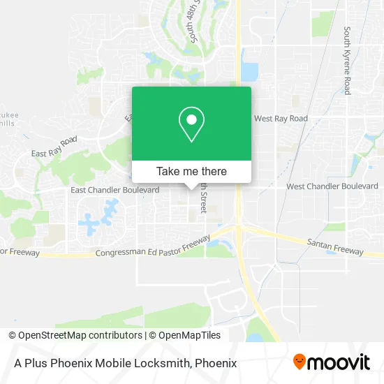 A Plus Phoenix Mobile Locksmith map