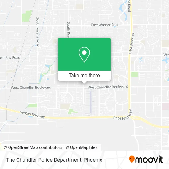 The Chandler Police Department map
