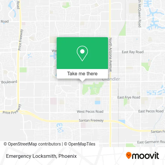Emergency Locksmith map