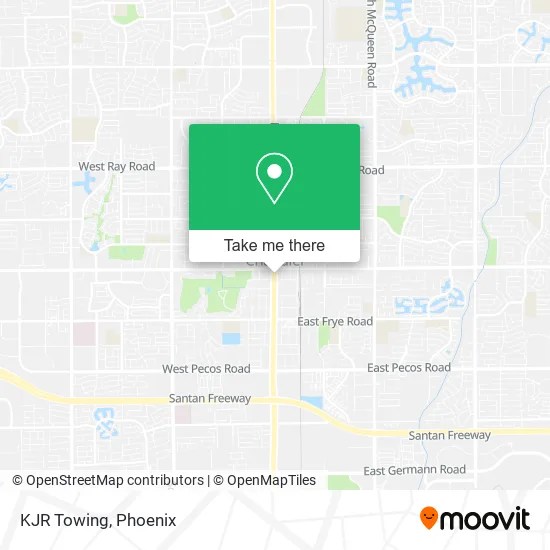 KJR Towing map