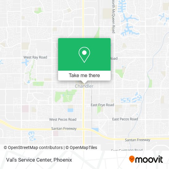 Val's Service Center map