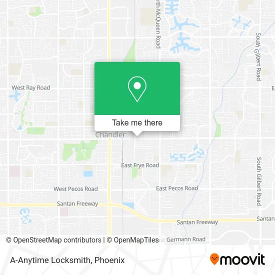 A-Anytime Locksmith map
