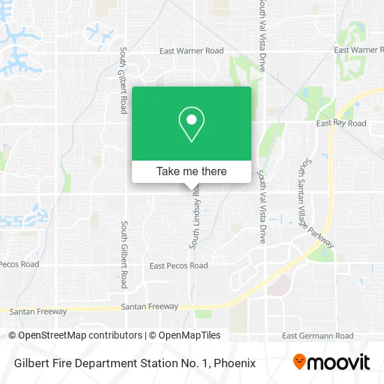 Gilbert Fire Department Station No. 1 map