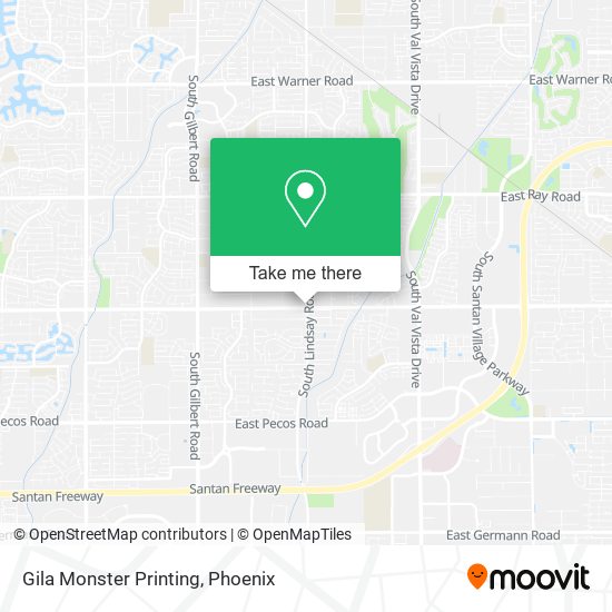 Gila Monster Printing map