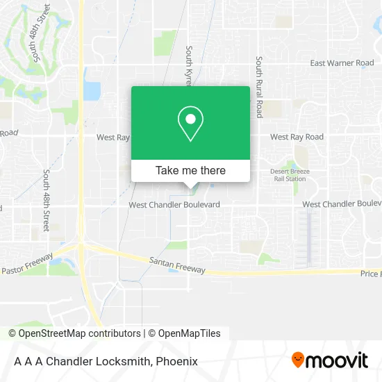 A A A Chandler Locksmith map