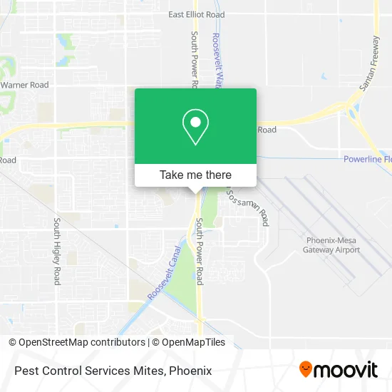 Mapa de Pest Control Services Mites