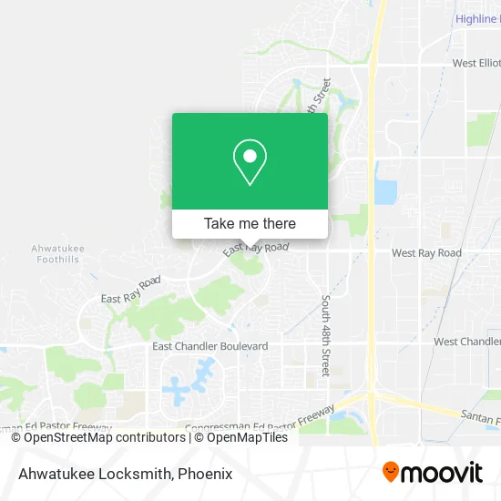 Ahwatukee Locksmith map