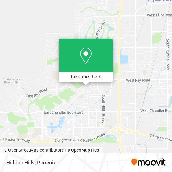 Mapa de Hidden Hills