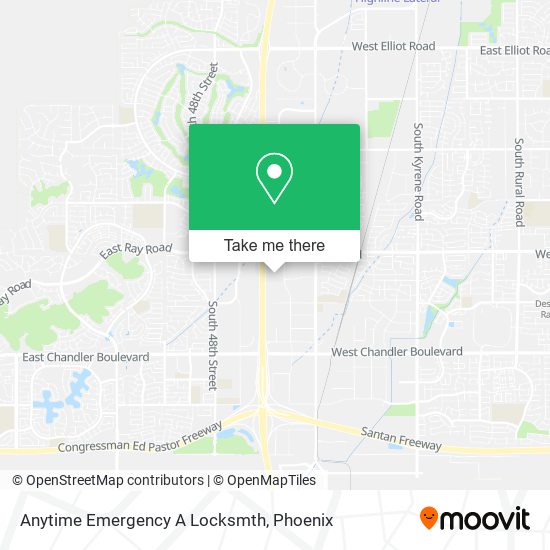 Anytime Emergency A Locksmth map