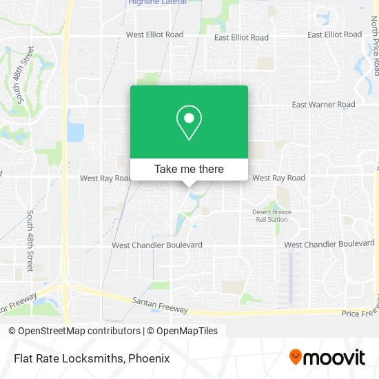 Flat Rate Locksmiths map