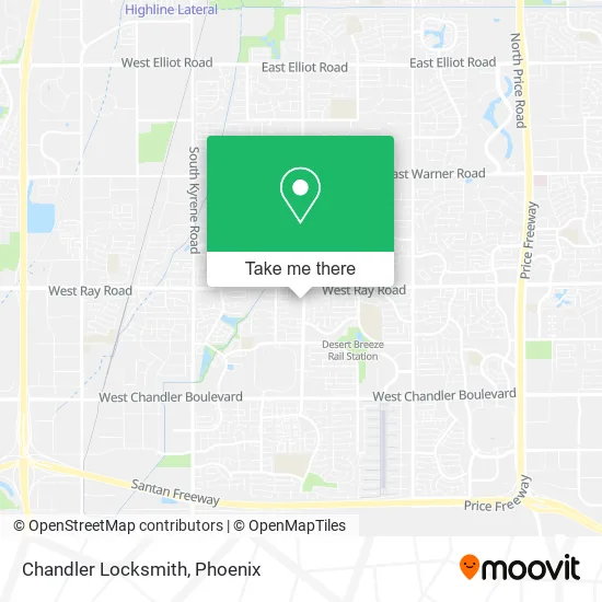 Chandler Locksmith map