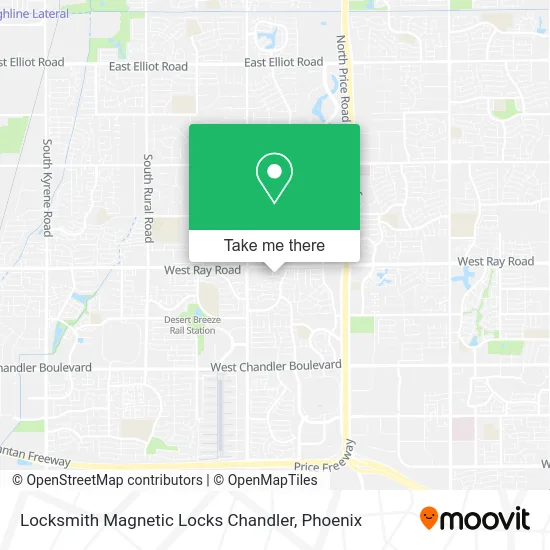 Locksmith Magnetic Locks Chandler map