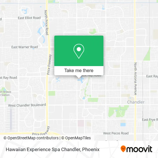 Hawaiian Experience Spa Chandler map