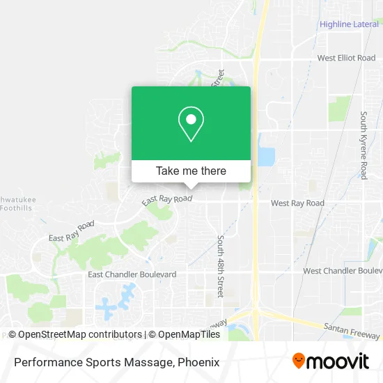 Performance Sports Massage map
