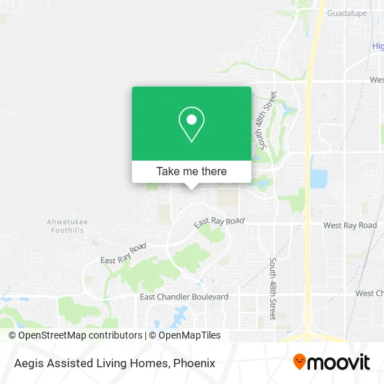 Aegis Assisted Living Homes map