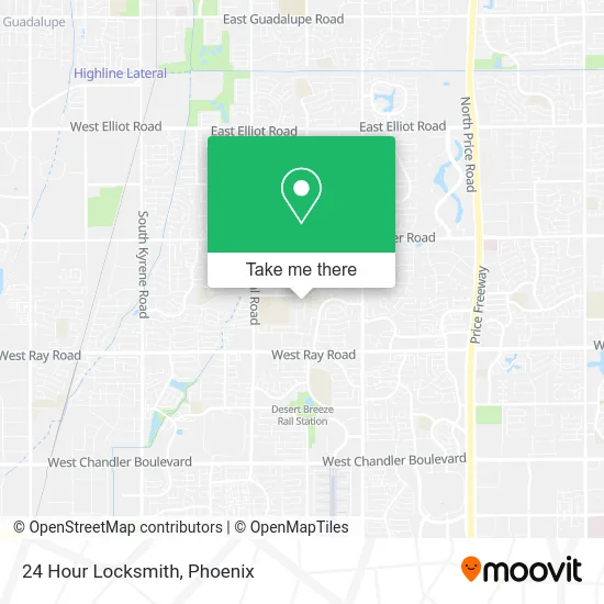 24 Hour Locksmith map