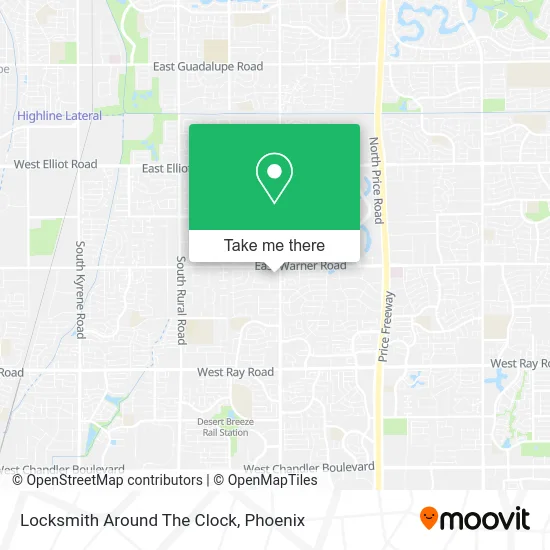 Locksmith Around The Clock map