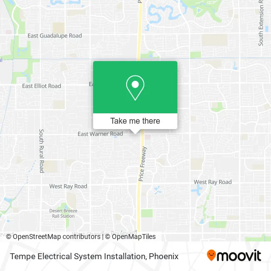 Mapa de Tempe Electrical System Installation