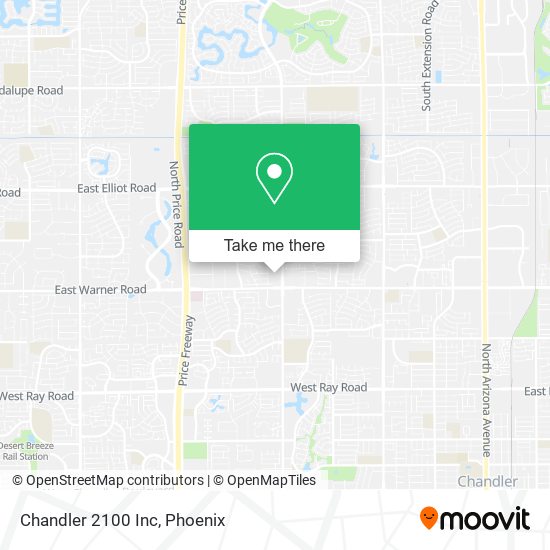 Mapa de Chandler 2100 Inc