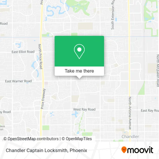Chandler Captain Locksmith map