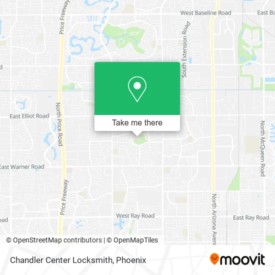 Chandler Center Locksmith map
