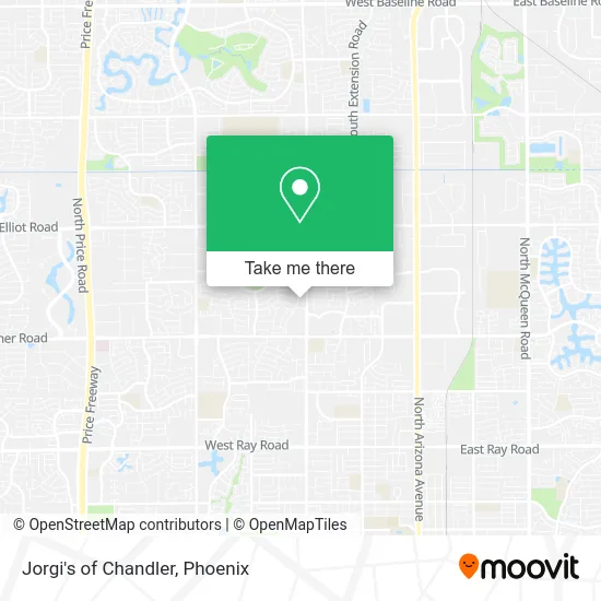 Jorgi's of Chandler map