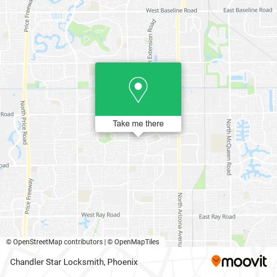 Chandler Star Locksmith map