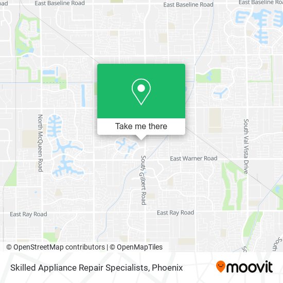 Mapa de Skilled Appliance Repair Specialists