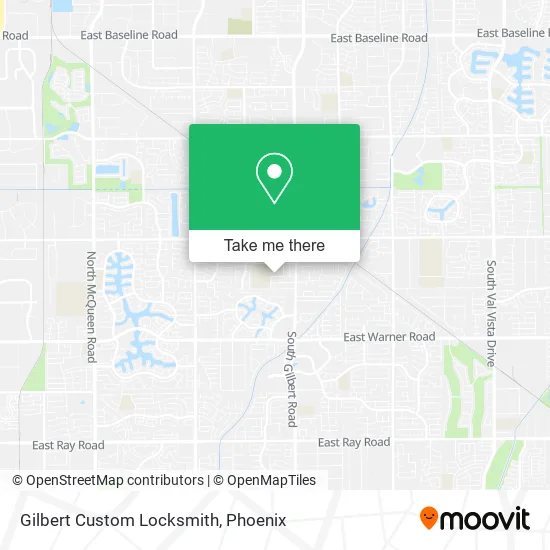Gilbert Custom Locksmith map