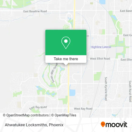Ahwatukee Locksmiths map
