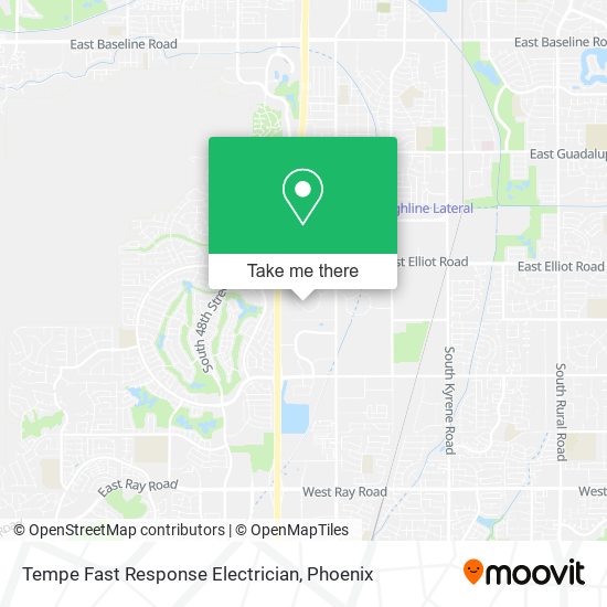 Mapa de Tempe Fast Response Electrician