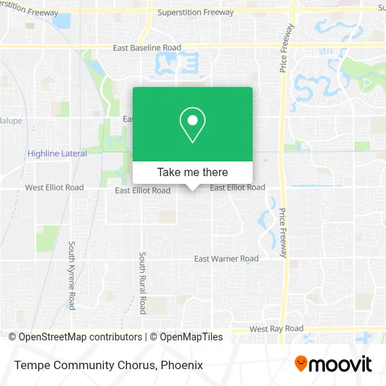 Tempe Community Chorus map