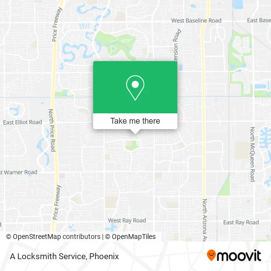 A Locksmith Service map
