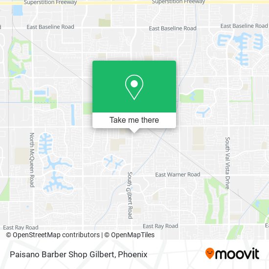 Paisano Barber Shop Gilbert map