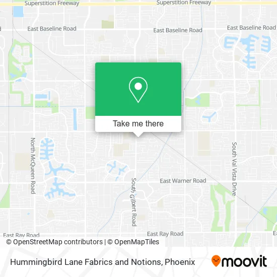 Hummingbird Lane Fabrics and Notions map