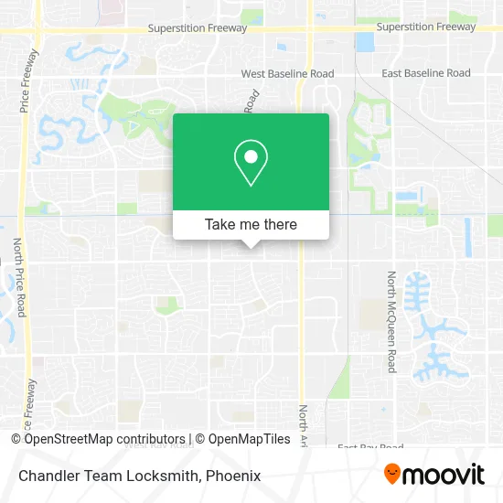 Chandler Team Locksmith map