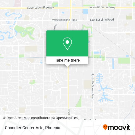 Chandler Center Arts map