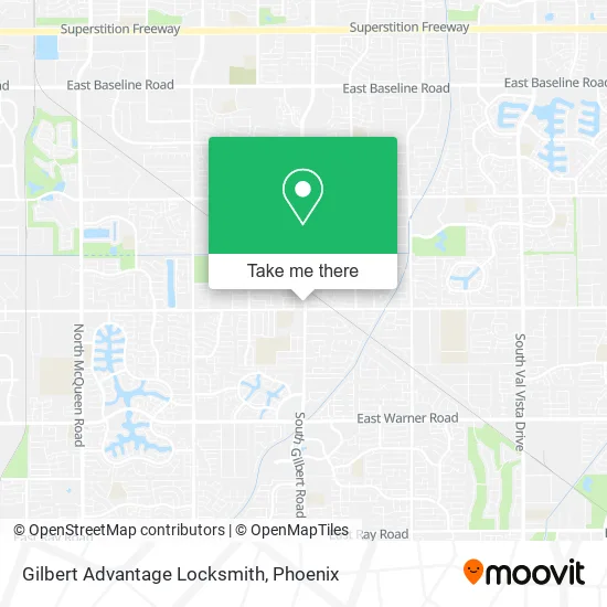 Gilbert Advantage Locksmith map