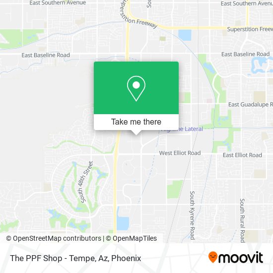 Mapa de The PPF Shop - Tempe, Az