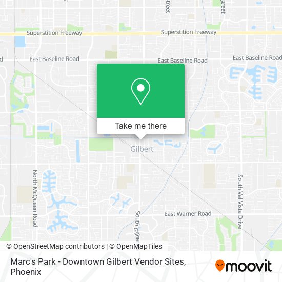 Mapa de Marc's Park - Downtown Gilbert Vendor Sites