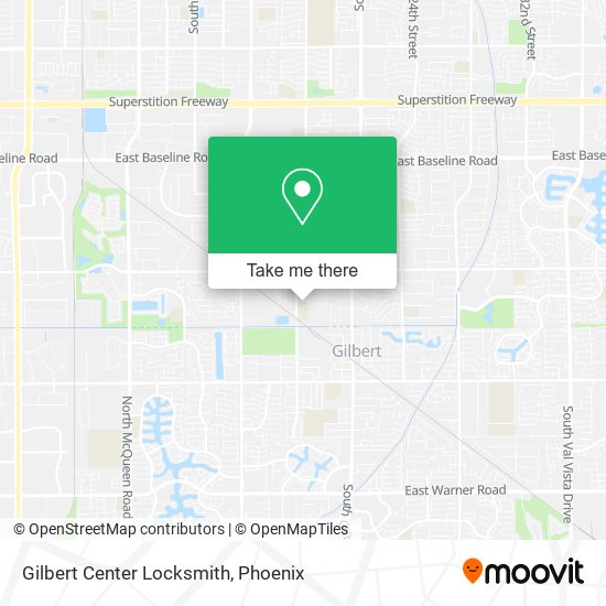 Gilbert Center Locksmith map