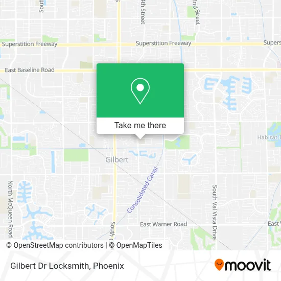 Gilbert Dr Locksmith map